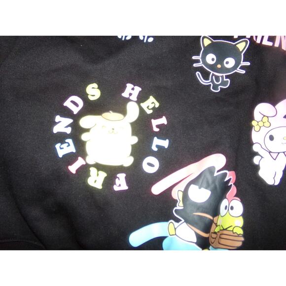 ADORABLE Hello Kitty black sweatshirt size XXL New without tags SO retro! - Picture 4 of 6